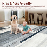 Ultra Soft Area Rug, Non Slip, Stain Resistant, Washable Area Rugs for Living Room, Bedroom, Textured Shaggy Bubble Aesthetic(Gray)