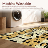 Ultra Soft Area Rug, Non Slip, Stain Resistant, Washable Area Rugs for Living Room, Bedroom, Elegant Soft Toned Print Fusion(Beige)