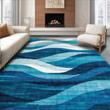 Dynamic Beach Inspired Textural Motif(Blue)