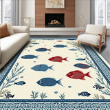 Contemporary Fish Patterned Statement(Ivory)