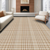 Ultra Soft Area Rug, Non Slip, Stain Resistant, Washable Area Rugs for Living Room, Bedroom, Minimalist Monochrome Abstract Style(Brown)
