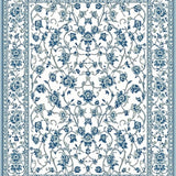 Ultra Soft Area Rug, Non Slip, Stain Resistant, Washable Area Rugs for Living Room, Bedroom, Lush Curved Floral Aesthetic(White)