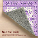 Ultra Soft Area Rug, Non Slip, Stain Resistant, Washable Area Rugs for Living Room, Bedroom, Lavender Galaxy Inspired Pattern(Purple)