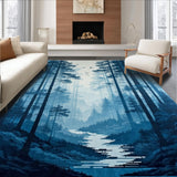 Lush Tree Silhouette Design(Blue)