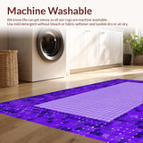 Ultra Soft Area Rug, Non Slip, Stain Resistant, Washable Area Rugs for Living Room, Bedroom, Soft Plush Modern Elegance(Purple)