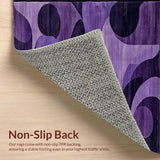 Ultra Soft Area Rug, Non Slip, Stain Resistant, Washable Area Rugs for Living Room, Bedroom, Elegant Dark Purple Shag Texture(Purple)