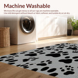 Ultra Soft Area Rug, Non Slip, Stain Resistant, Washable Area Rugs for Living Room, Bedroom, Contemporary Earth Tones Pet Motif(Gray)