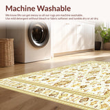 Ultra Soft Area Rug, Non Slip, Stain Resistant, Washable Area Rugs for Living Room, Bedroom, Shag & Non Shedding Ivory Beige Large(White)