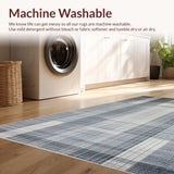 Ultra Soft Area Rug, Non Slip, Stain Resistant, Washable Area Rugs for Living Room, Bedroom, Modern Artistic Tiled Pattern(Gray)