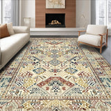 Ultra Soft Area Rug, Non Slip, Stain Resistant, Washable Area Rugs for Living Room, Bedroom, Boho Woven Neutral Area(Beige)