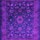 Ultra Soft Area Rug, Non Slip, Stain Resistant, Washable Area Rugs for Living Room, Bedroom, Vibrant Floral Boho Tapestry(Purple)