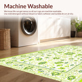 Ultra Soft Area Rug, Non Slip, Stain Resistant, Washable Area Rugs for Living Room, Bedroom, Charming Vintage Medallion Style(White)