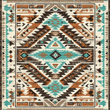 Ultra Soft Area Rug, Non Slip, Stain Resistant, Washable Area Rugs for Living Room, Bedroom, Soft Textured Vintage Ethnic Pattern(Brown)