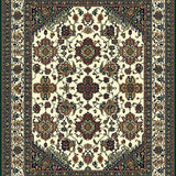 Ultra Soft Area Rug, Non Slip, Stain Resistant, Washable Area Rugs for Living Room, Bedroom, Elegant Vintage Paisley Motif(Beige)