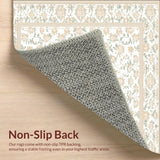 Modern Absorbent Kitchen Beige Area Carpets for Everyday Use(Ivory)