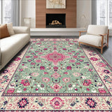 Ultra Soft Area Rug, Non Slip, Stain Resistant, Washable Area Rugs for Living Room, Bedroom, Timeless Floral Patterned Charm(Gray)