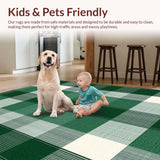 Fresh Green White Plaid Elegance(Green)