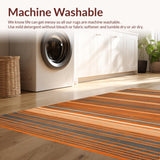 Ultra Soft Area Rug, Non Slip, Stain Resistant, Washable Area Rugs for Living Room, Bedroom, Whimsical Colorful Meditation Accent(Orange)