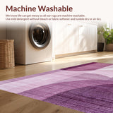 Ultra Soft Area Rug, Non Slip, Stain Resistant, Washable Area Rugs for Living Room, Bedroom, Luxe Mauve Bath Rug Set Piece Soft Chenille Area Rug(Purple)