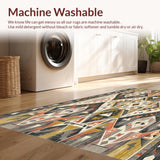 Ultra Soft Area Rug, Non Slip, Stain Resistant, Washable Area Rugs for Living Room, Bedroom, Runner Printed Non Slip Lightweight Foldable Hallway(Gray)