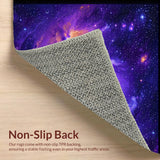 Ultra Soft Area Rug, Non Slip, Stain Resistant, Washable Area Rugs for Living Room, Bedroom, Playful Universe Inspired Graphics(Purple)