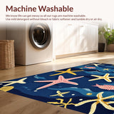 Brightly Colored Coastal Starfish Design(Blue)