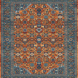 Ultra Soft Area Rug, Non Slip, Stain Resistant, Washable Area Rugs for Living Room, Bedroom, Timeless Blue and Brown Harmony(Brown)