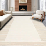 Ultra Soft Area Rug, Non Slip, Stain Resistant, Washable Area Rugs for Living Room, Bedroom, Farmhouse Style Beige and Cream with a Woven Effect(Beige)