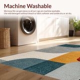 Ultra Soft Area Rug, Non Slip, Stain Resistant, Washable Area Rugs for Living Room, Bedroom, Washable Large Area Rug for Dining Room with Minimal Design(Gray)