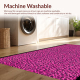 Ultra Soft Area Rug, Non Slip, Stain Resistant, Washable Area Rugs for Living Room, Bedroom, Feminine Blush Animal Print Aesthetic(Pink)