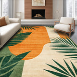 Ultra Soft Area Rug, Non Slip, Stain Resistant, Washable Area Rugs for Living Room, Bedroom, Dynamic Abstract Nature Theme(Orange)