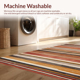 Ultra Soft Area Rug, Non Slip, Stain Resistant, Washable Area Rugs for Living Room, Bedroom, Elegant Rustic Multitonal Composition(Red)