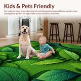 Ultra Soft Area Rug, Non Slip, Stain Resistant, Washable Area Rugs for Living Room, Bedroom, Cottagecore Green Moss Bathroom Mat Non-Slip Absorbent(Green)