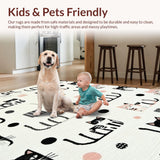 Ultra Soft Area Rug, Non Slip, Stain Resistant, Washable Area Rugs for Living Room, Bedroom, Stylish Irregular Animal Shape(White)