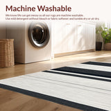 Contemporary Striped Rustic Charm(Black)