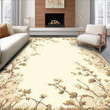 Ultra Soft Area Rug, Non Slip, Stain Resistant, Washable Area Rugs for Living Room, Bedroom, Beige Garden Charm Floor Anti Fatigue Decorative Kitchen Carpets(Beige)