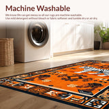 Ultra Soft Area Rug, Non Slip, Stain Resistant, Washable Area Rugs for Living Room, Bedroom, Exotic Orange Spiritual Aesthetic(Orange)