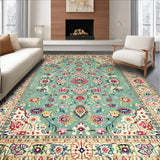 Ultra Soft Area Rug, Non Slip, Stain Resistant, Washable Area Rugs for Living Room, Bedroom, Artful Eclectic Geometric Pattern(Blue)