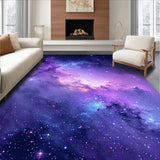 Ultra Soft Area Rug, Non Slip, Stain Resistant, Washable Area Rugs for Living Room, Bedroom, Futuristic Astral Color Palette(Purple)