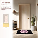 Ultra Soft Area Rug, Non Slip, Stain Resistant, Washable Area Rugs for Living Room, Bedroom, Charming Earthy Botanical Influences(Purple)