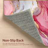 Lively Gold Infused Marble Design(Red)