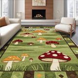 Ultra Soft Area Rug, Non Slip, Stain Resistant, Washable Area Rugs for Living Room, Bedroom, Charming Rustic Nature Pattern(Green)