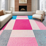 Ultra Soft Area Rug, Non Slip, Stain Resistant, Washable Area Rugs for Living Room, Bedroom, Joyful Colorful Educational Elements(Pink)