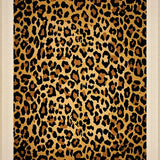 Ultra Soft Area Rug, Non Slip, Stain Resistant, Washable Area Rugs for Living Room, Bedroom, Contemporary Luxe Cheetah Style(Brown)