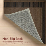 Ultra Soft Area Rug, Non Slip, Stain Resistant, Washable Area Rugs for Living Room, Bedroom, Elegant Shaggy Hide Design(Brown)