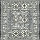 Ultra Soft Area Rug, Non Slip, Stain Resistant, Washable Area Rugs for Living Room, Bedroom, Vibrant Ethnic Diamond Patterns(Gray)