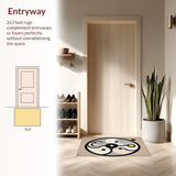 Ultra Soft Area Rug, Non Slip, Stain Resistant, Washable Area Rugs for Living Room, Bedroom, Hippie Funky Hallway Cool Decor Area Rug(Beige)