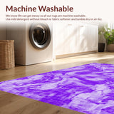 Ultra Soft Area Rug, Non Slip, Stain Resistant, Washable Area Rugs for Living Room, Bedroom, Stylish Contemporary Blended Tones(Purple)