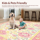 Ultra Soft Area Rug, Non Slip, Stain Resistant, Washable Area Rugs for Living Room, Bedroom, Country Cottage Kitchen(Beige)
