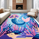 Ultra Soft Area Rug, Non Slip, Stain Resistant, Washable Area Rugs for Living Room, Bedroom, Fluffy Purple Shag Rug for Kids Playroom(Pink)